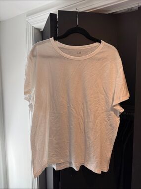 GAP White Short-Sleeve Crew T-Shirt
